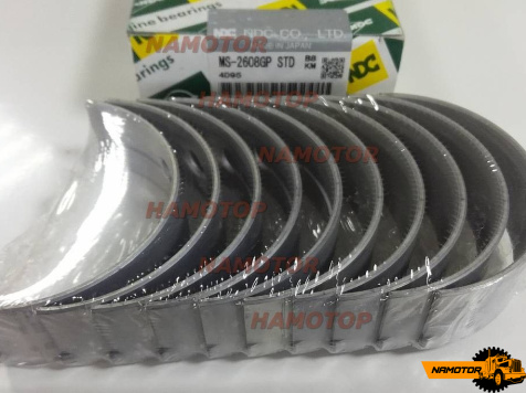 Вкладыши коренные 6D95 MS-2607 M8690K M409 STD 6204-21-8100 6204-26-8100 6204-27-8100 6204-28-8100  6204-29-8100 NDC